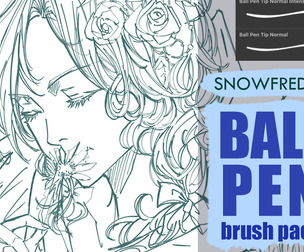 Ballpen brush pack for Procreate