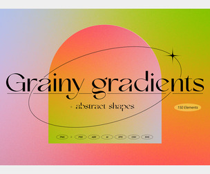 Grainy Gradients - Abstract Backgrounds and Shapes Collection