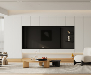 Modern living room dining room bedroom