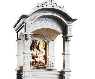Church interior altar stage Bible