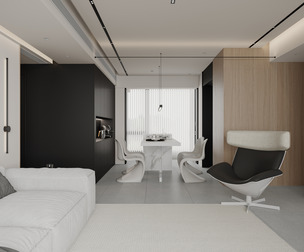 Modern living room dining room