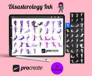 Fairy Silhouette Set 2 Procreate Brush Stamps, 36 Fairy Silhouettes