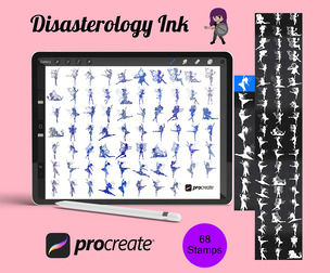 Fairy Silhouette Set 3 Procreate Brush Stamps, 68 Fairy Silhouettes