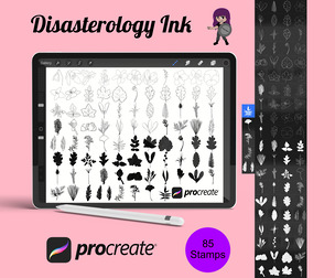 Winter Botanical Floral Set 1 Procreate Brush Stamps, 85 Botanical Flowers