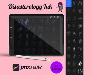 Lightening Bolts Set 1 Procreate Brush Stamps, 30 Lightening Bolts