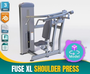 FUSE XL SHOULDER PRESS – Low-Poly 3D Gym Equipment Model