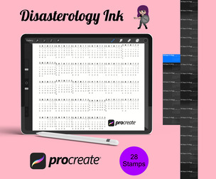 Undated Calendar Planner Set 2 Procreate Brush Stamps, 28 Stamps