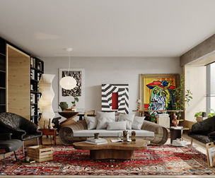 Scandinavian style living room