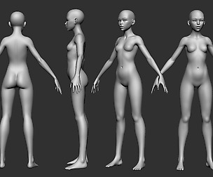 Female Teen Base with sculpt