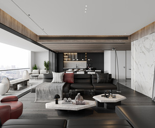 Modern living room dining room
