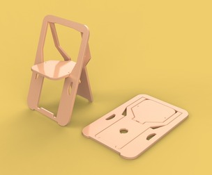 FOLDABLE FLAT CHAIR SECRET FOLDING SEAT FOLD STOOL FLIP TABLE