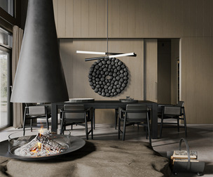 Modern living room dining room
