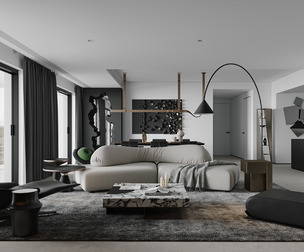 Modern living room dining room