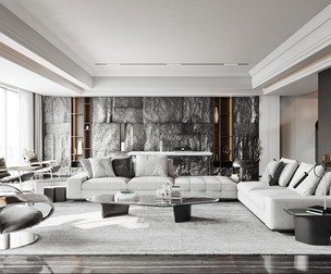 Modern living room dining room