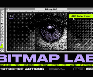 Bitmap Lab - One-Click Pixel Halftone Action