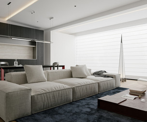 Modern living room dining room