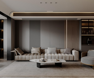 Modern living room dining room bedroom