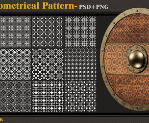 272 Geometrical Patterns-seamless- 4K PNG-PSD
