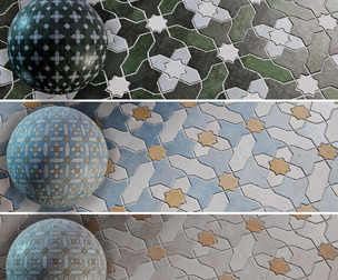 Tile Moroccan Zellige Mosaic Set 01