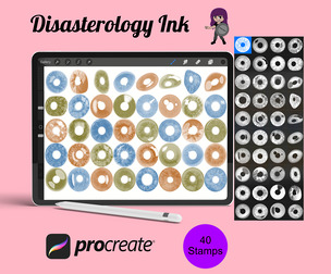 Eye Iris Set 1 Procreate Brush Stamps, 40 Eye Iris