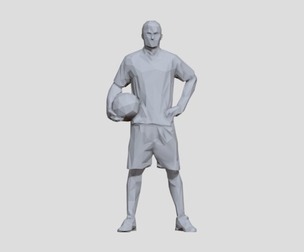 Lowpoly Soccer Player 01 3D print model
