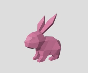Printable Lowpoly Rabbit 3D Model