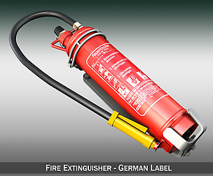 Fire extinguisher with vehicle mounting