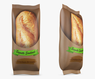 Baguette Sandwich Packaging Simple M 1 3D Model