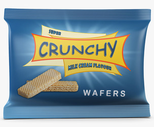 Wafers Crunchy Packaging Simple M 1 3D Model