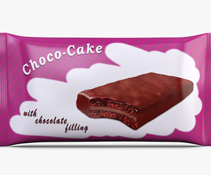 Choco Cake Packaging Simple M 1 3D Model