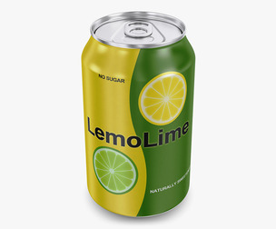 Lemolime Soda Can 330ml Simple M 1 3D Model