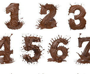 Chocolate splash 0 to 9