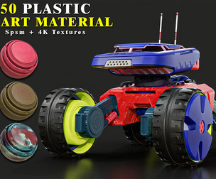 50 Plastic & Rubber / Smart Material + 4K Pbr Textures (Vol.2)