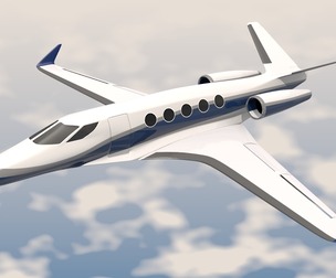 Private jet concept