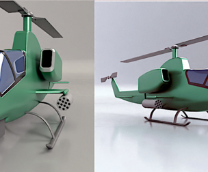 Military helicopter Bell AH-1 Cobra