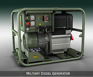 Military diesel generator