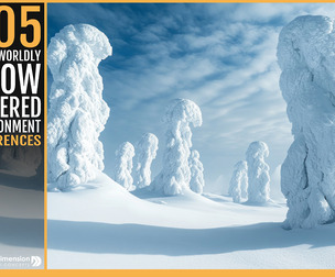 505 otherworldly snow-covered environment