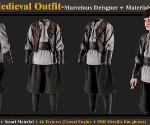 Kids Medieval Outfit- Models+Materials