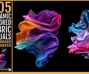 505 Dynamic colored fabric Visuals for Photobashing