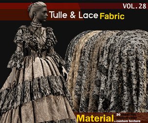 Tulle & Lace fabric Material -SBSAR -VOL 28