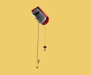 STANDARD ELECTRIC POWER MOTOR WIRE ROPE HOIST CRANE GANTRY HOOK