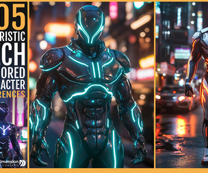 505 Futuristic Tech-Armored Character