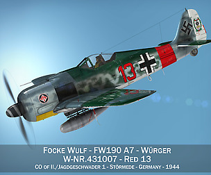 Focke Wulf - FW190 A7 - Red 13