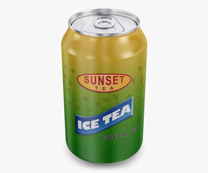 Ice Tea Green Can 330ml Simple M 1 3D Model