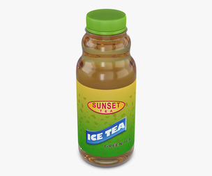 Ice Tea Green Bottle 450ml Simple M 1 3D Model
