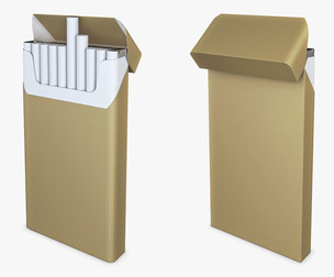 Cigarettes Pack Super Slims Opened M 1 3D Model
