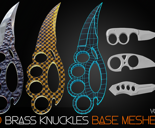 50 Brass Knuckles Base Meshes _ Vol.01