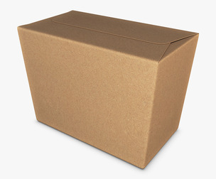 Package Cardboard Trapezoid Box M 1 3D Model
