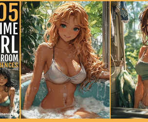 505 Anime Girl in bathroom