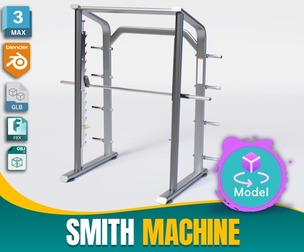 SMITH MACHINE - Professional Low-Poly 3D Gym Equipment